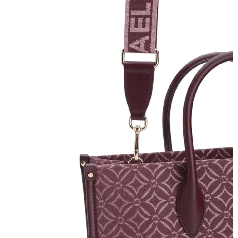 NWT MICHAEL KORS Mirella Large Metallic Logo Jacquard Tote With Matching Wallet - Picture 9 of 15